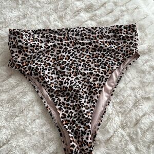 Aerie Leopard Print High-Waisted Bikini Bottom